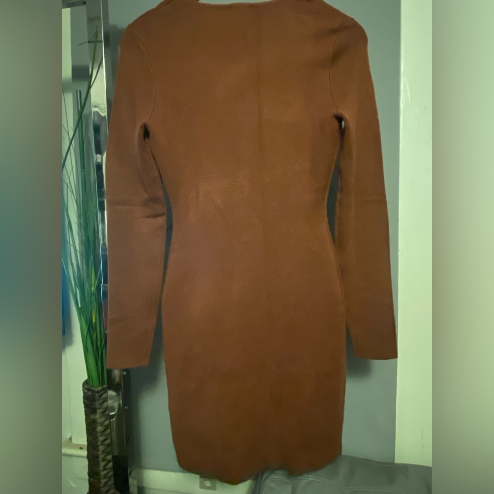 Womens Long Sleeve Half Zip Mini Dress SZ S - Picture 5 of 15